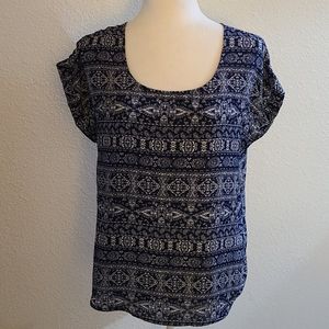 Pink Republic Navy and White Top